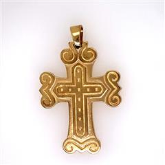 James Avery Retired Cross on Cross 14K Yellow Pendant